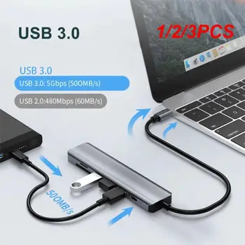 1/2/3ШТ C Концентратор Type C до 4K @ 60 HDMI-совместимый для MacBook Air Адаптер USB3.0 Синхронизация данных 100 Вт Док-станция для зарядки PD 3 В 1