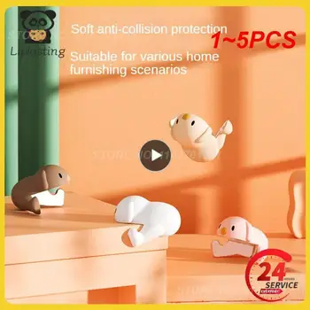 1-5 шт., защита для уголков стола с изображением щенка из мультфильма, безопасная мягкая силиконовая защитная кромка для мебели для безопасности детей