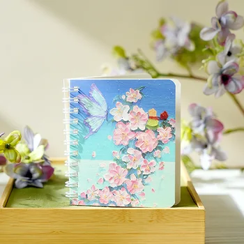 1 шт. Блокноты A7 Flower Creative на спирали для студентов, офисные принадлежности для ведения дневника, подарок