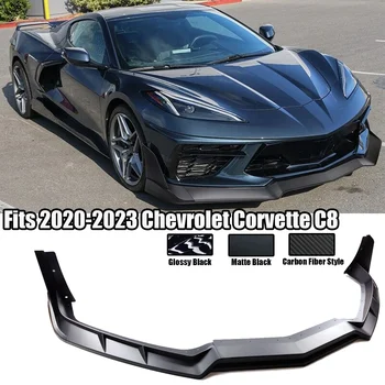 2020-2023 Для Chevrolet Corvette C8 Автомобильный Разветвитель Переднего Бампера Для Губ 2 Двери 7 шт. Спойлер Winglet Mate Черный ZR1 Стиль Крыло ABS