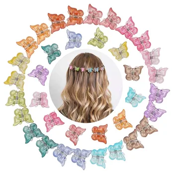 50 шт. мини-милые заколки для волос с бабочками, парикмахерские аксессуары, инструменты для волос для маленьких девочек