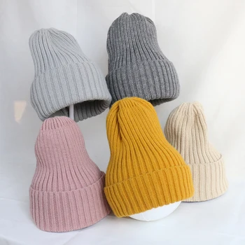 7 Цветов, осенне-зимняя детская шапка, вязаная крючком шапка для девочек и мальчиков, теплые вязаные шапочки, шапочки для детей, Новая детская шапочка для младенцев