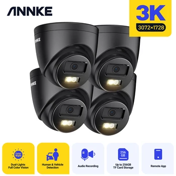 ANNKE 3K Двойная Подсветка ИК-Сетевой Камеры Встроенный микрофон Двойная Подсветка IP-камер Безопасности H.265 + Поддержка PoE Камеры В помещении на открытом воздухе