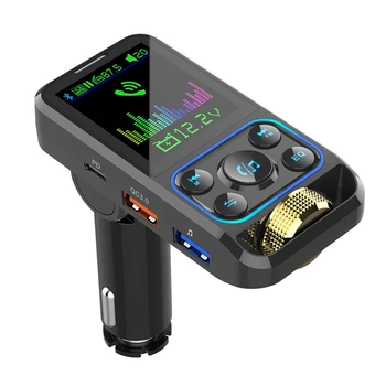 BC83 Двойная быстрая зарядка Черный Bluetooth MP3-плеер FM-передатчик Регулятор эквалайзера Автомобильные Аксессуары