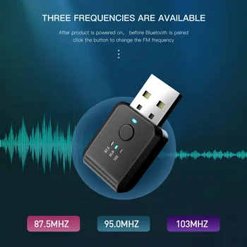 FM01 Автомобильный Bluetooth 5.1 Mini USB Передатчик Приемник со Светодиодным Индикатором Громкой Связи Автомобильный Комплект Автоматического Беспроводного Аудио Для FM-Радио