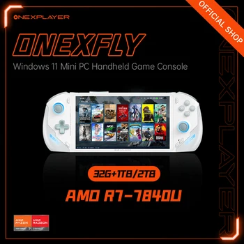 OnexPlayer Onexfly Игровая консоль AMD Ryzen 7 7840U для ПК 3 В 1 Ноутбук Планшет 3A Портативный Мини Игровой компьютер 7 