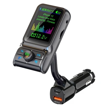 QC3.0 Быстрая зарядка автомобильного Bluetooth MP3-плеера FM-передатчика HD Красочный экранный дисплей автомобильные принадлежности