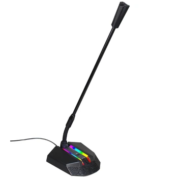 RGB-микрофон, светящийся и гибкий Игровой микрофон для видеоконференции