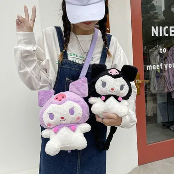 Sanrio Kulomi Melody Hello Kitty Аниме Мультяшная косметичка, Сумочка для детей, плюшевый рюкзак, подарок для украшения комнаты девочек в кавайном стиле