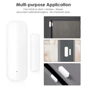Tuya Smart WiFi Дверной Датчик Смарт-Детекторы Открытия / Закрытия Дверей Wifi Оконный Датчик Smartlife Приложение Работает С Google Home Alexa
