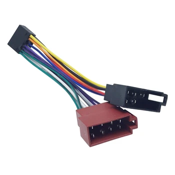 Автомобильный Адаптер жгута проводов для автомагнитолы Kenwood/JVC Стандартный разъем ISO Адаптер 16-Контактный Штекерный кабель Plug-Play