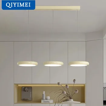 Белые лампы QIYIMEI, светодиодные подвесные светильники для гостиной, кабинета, столовой, спальни, домашнего декора, прожектор, внутреннее освещение, подвесные светильники