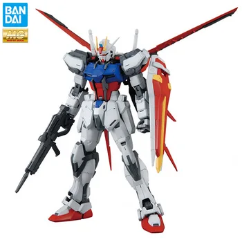 В наличии Оригинальный Bandai MG 168 1/100 Aile Strike Gundam В Сборе Модель Аниме ПВХ Фигурка Фигурки Кукла Мобильный Костюм Gundam