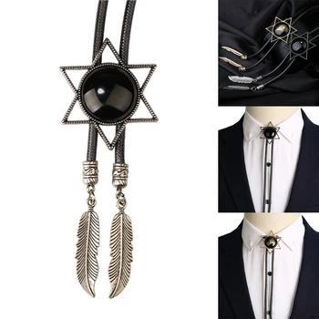 Галстук-боло с резным шнурком, ковбойский галстук в стиле панк, западное ожерелье