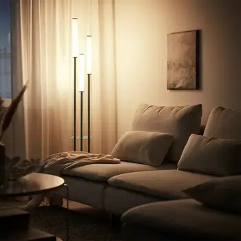 Гостиная Спальня Акриловый торшер с безэлектродным затемнением, современный простой светодиодный торшер