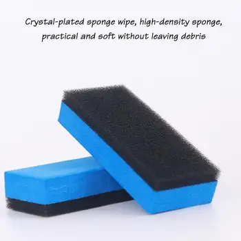 Губка для керамического покрытия автомобиля, стеклянный аппликатор, Губки для нанополимерного покрытия, Синяя квадратная губка и тканевые щетки для чистки автомобиля