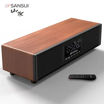 Динамик Sansui P300 Bluetooth, Беспроводной домашний кинотеатр высокой мощности, Стереофонический сабвуфер объемного звучания, настольный компьютер, будильник, Звуковая панель