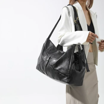 Женская однотонная кожаная сумка большой емкости, женская сумка через плечо, модная сумка-мессенджер, дорожные сумки для женщин