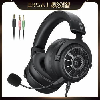 Игровая гарнитура EKSA StarEngine S для ПК / PS4 / PS5/Xbox, 3,5-мм Проводные наушники-вкладыши для геймеров со съемным микрофоном с шумоподавлением