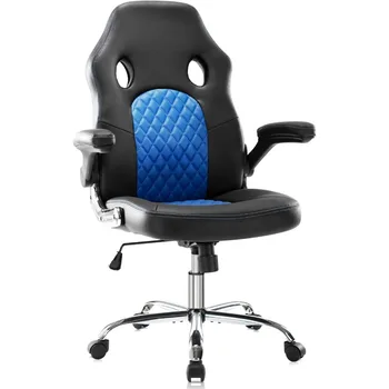 Игровое кресло Эргономичное офисное кресло Компьютерное кресло из искусственной кожи с высокой спинкой Регулируемое игровое кресло Геймерское кресло Стулья