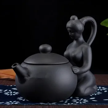 Исинские Чайники Китайский Чайник Xi Shi ручной Работы, Аутентичный Чайник Zisha, Фиолетовый Глиняный Горшок, Чайный набор Кунг-фу