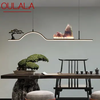 Китайский Подвесной потолочный светильник OULALA Современный креативный дизайн Пейзаж Холма Светодиодные фонари Люстры для домашней Чайной столовой