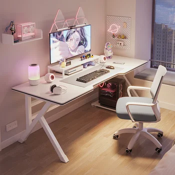 Компьютерные столы Игровой стол для веб-трансляции, стол для домашнего офиса, Эргономичный стол, современный Простой рабочий стол для спальни, рабочий стол для кабинета, Офисный стол