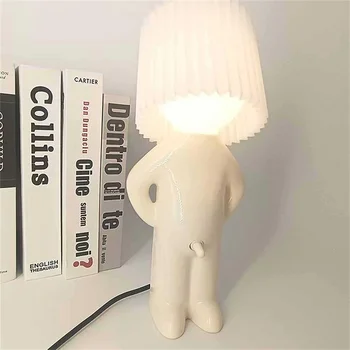 Креативная настольная лампа для непослушного мальчика, уникальные светодиодные складки, освещение для чтения, Прикроватный ночник для спальни, детский подарок