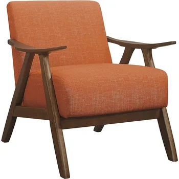 Кресло Elle Accent для отдыха с подлокотником, дерево, оранжевый