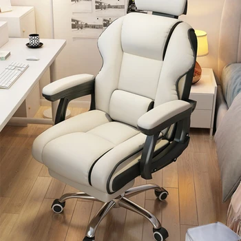 Кресло с откидной спинкой, Кресла для домашнего офиса, Эргономичные Офисные кресла на колесиках для гостиной, Поворотные офисные кресла из искусственной кожи, Cadeiras Gamer, Офисная мебель