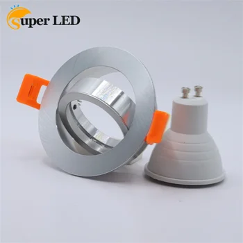 Круглый Фиксированный Серебристый Алюминиевый светильник GU10 MR16 GU5.3 Led Led Потолочный Точечный светильник