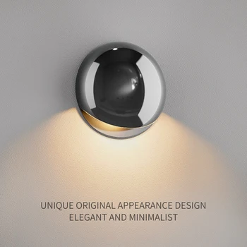 Круглый настенный светильник Aisilan / Светодиодное освещение Интерьер в современном минималистичном стиле, прикроватная тумбочка в спальне, вход на лестницу