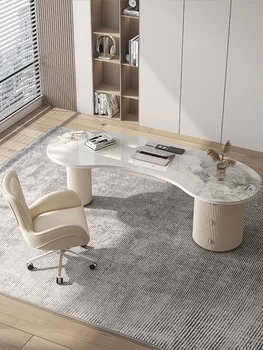 Легкий и роскошный стол из светлого шифера, компьютерный стол, встроенный современный простой стол высокого класса