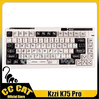 Механическая клавиатура KZZI K75 Pro Беспроводные Клавиатуры Bluetooth Gamer Keyboard 3 Режима 82 клавиши С RGB Подсветкой Пользовательские Клавиатуры С Горячей Заменой
