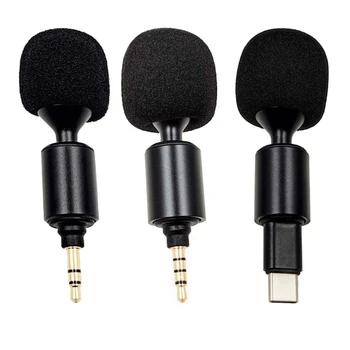 Мини-3,5-мм микрофон, стереомикрофон для мобильного телефона, 4 полюса / 3 полюса / ТИП C