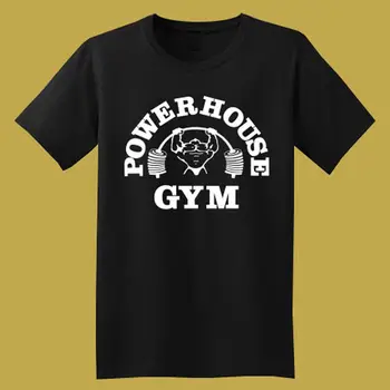 Мужская черная футболка с логотипом Powerhouse Gym Power House, размер от S до 5XL