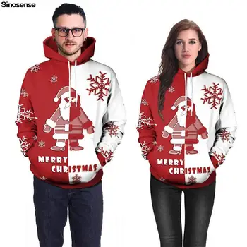 Мужчины Женщины Санта Снежинки, Уродливый Рождественский свитер с 3D принтом, худи для праздничной вечеринки, Толстовка, Пуловер, Безвкусные Рождественские джемперы