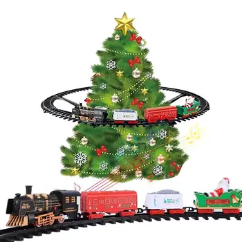 Набор Рождественских поездов, игровые наборы для железнодорожных вагонов, Рождественские украшения, детские игрушки для поездов, Гобелены, Рождественский поезд, Креативный Подвесной