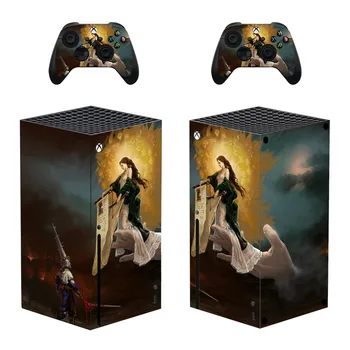 Наклейка с обшивкой Goddess Style Xbox Series X для консоли и 2 контроллеров, Виниловая наклейка с защитными оболочками, стиль 1