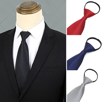 Новый модный мужской галстук на молнии, Классический однотонный галстук, Аксессуары для повседневной носки, галстук, Подарок для свадебной вечеринки