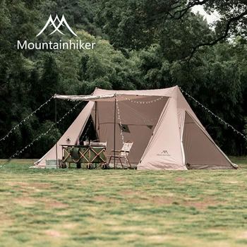 Палатка альпиниста, укрытие для кемпинга, большая водонепроницаемая палатка для пикника, для вечеринок, путешествий, пляжа, барбекю на открытом воздухе, Роскошная палатка, Двухслойная
