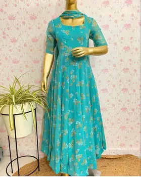 Платье Куртас с U-образным вырезом и половинными рукавами, Индийский шарф, комплект из двух предметов, свадебные шаровары, одежда для вечеринок, Пакистанское Новое Индийское платье