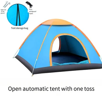 Полностью автоматическая палатка для кемпинга на открытом воздухе, быстро открывающаяся за 2 секунды, палатка для кемпинга, удобная в переноске