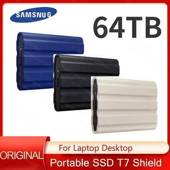 Портативный SSD T7 Shield 1 ТБ 2 ТБ 64 ТБ Высокоскоростной внешний жесткий диск, совместимый с твердотельным диском для ноутбука, настольного ПК