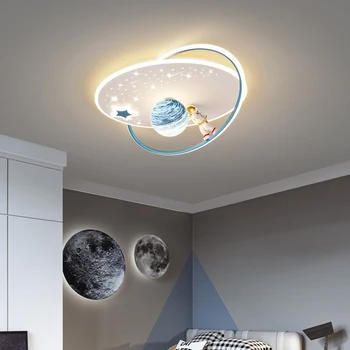 Потолочный светильник для детской комнаты с астронавтом Звездного неба, современная светодиодная люстра для украшения детской комнаты, освещение спальни для девочек и мальчиков
