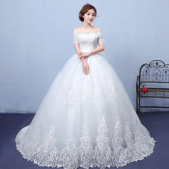 Продается Элегантное Красивое Кружевное Платье С Вышивкой И Длинным Шлейфом С Аппликациями, Свадебное Платье Vestidos De Noiva Robe De Mariage, Свадебное Платье 7