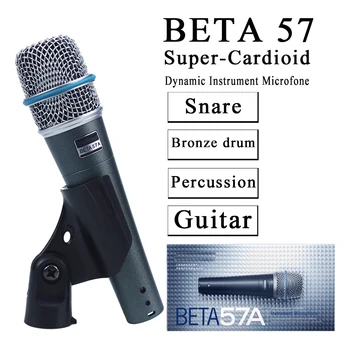 Профессиональный проводной ручной микрофон BETA57, суперкардиоидный динамический инструментальный микрофон для живых выступлений на перкуссионной сцене.