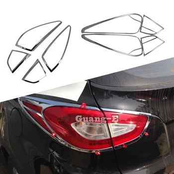 Рамка Лампы Заднего Фонаря Автомобиля Для Hyundai IX35 2010 2011 2012 2013 2014 2015 2016 2017 ABS Хромированная Накладка Панели 4шт