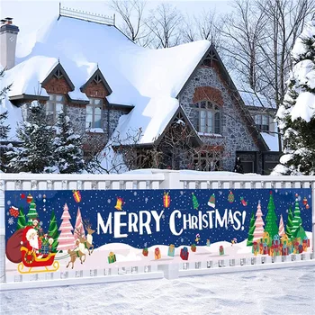 Рождественский открытый Баннер, флаг, Веселое Рождественское украшение 2023, Рождественские Украшения, Подарки, Счастливый Новый год 2024
