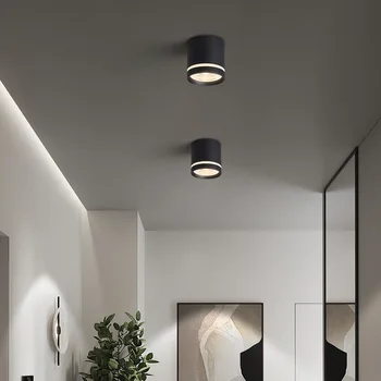 Светодиодный светильник для поверхностного монтажа, современный простой ультратонкий потолочный светильник без отверстий для гостиной, отеля, творческой личности
